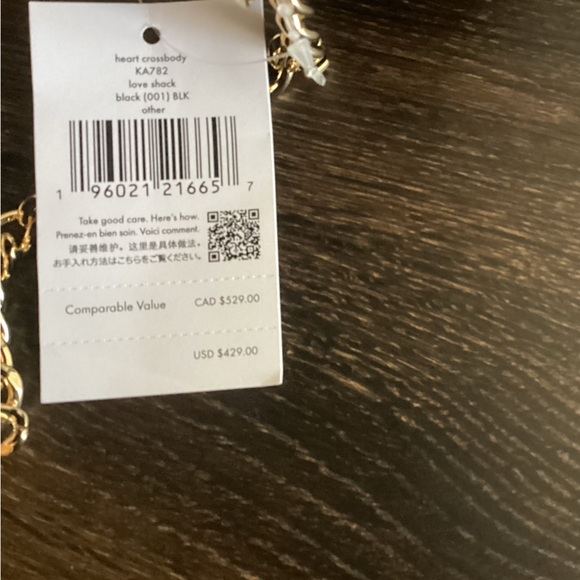 NWT Kate Spade Love Shack Black Quilted Heart Crossbody Bag Purse Handbag - Picture 11 of 12